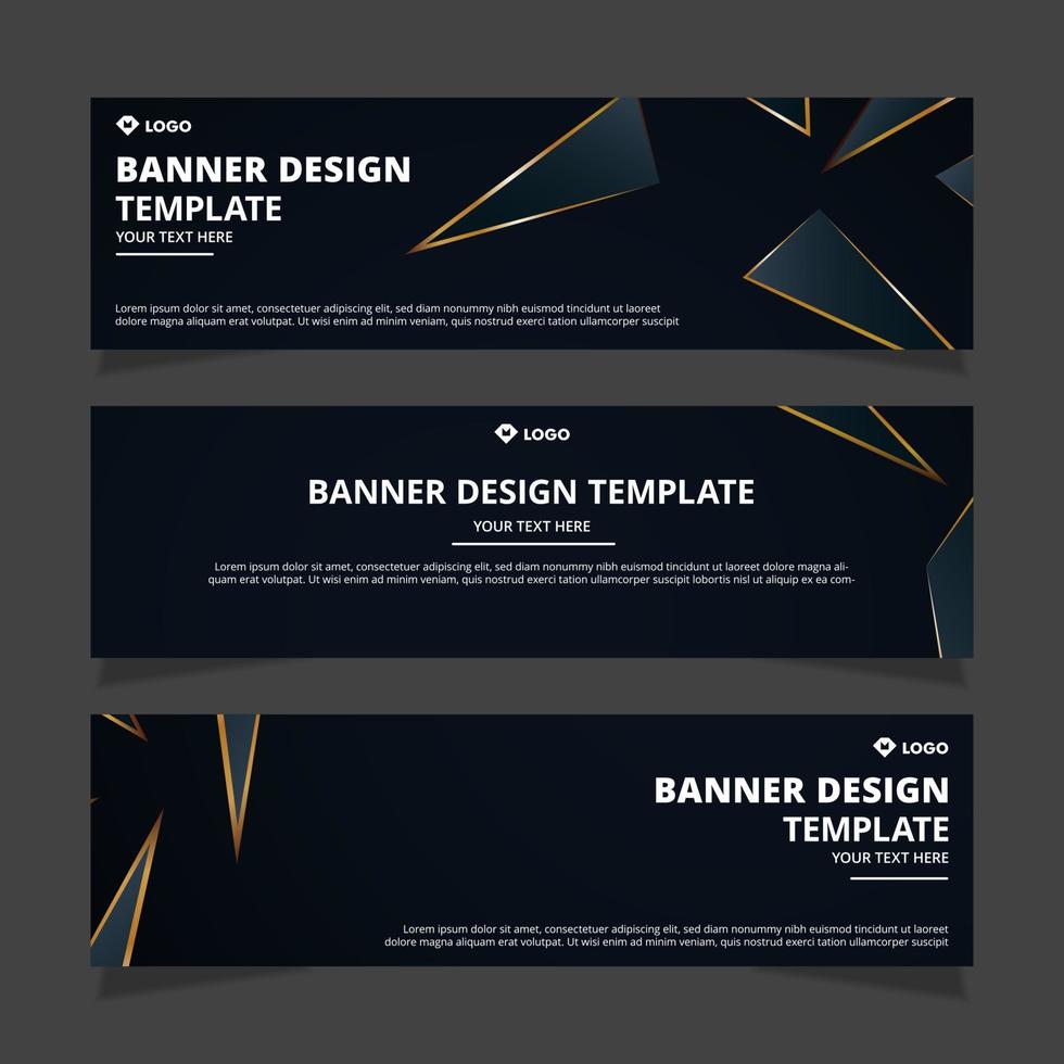 Set of modern abstract vector banners design. Template ready for use in web or print design.