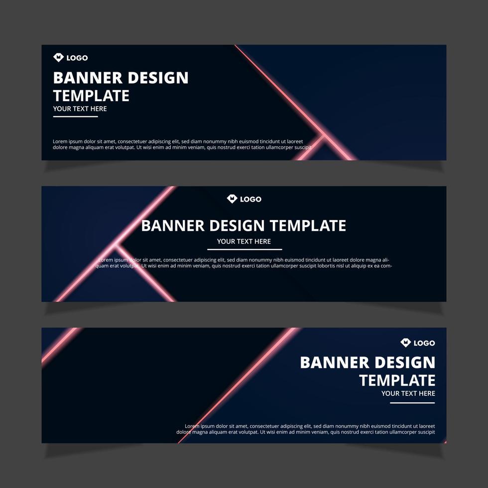 Set of modern abstract vector banners design. Template ready for use in web or print design.