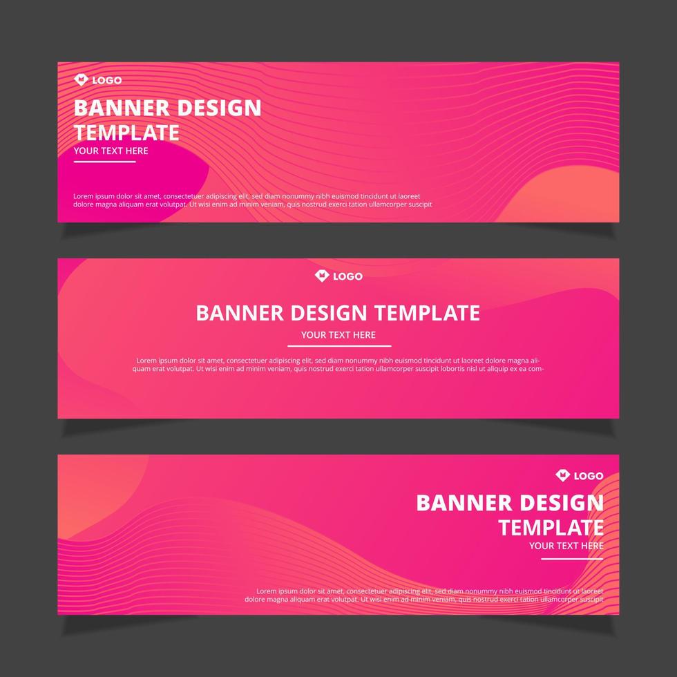 Set of modern abstract vector banners design. Template ready for use in web or print design.