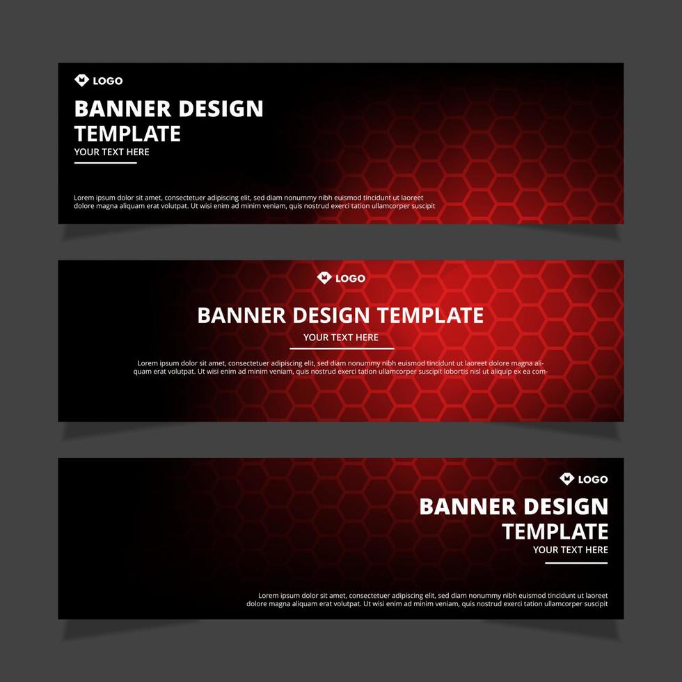 Set of modern abstract vector banners design. Template ready for use in web or print design.