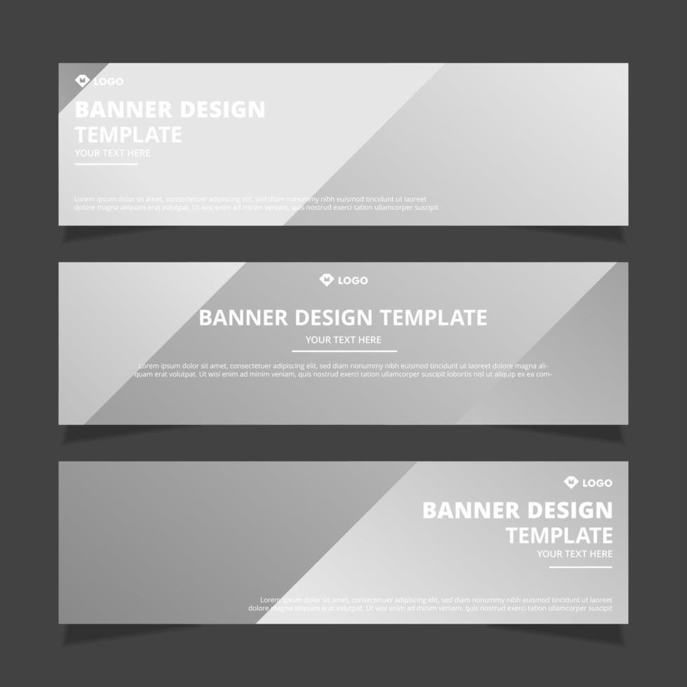 Set of modern abstract vector banners design. Template ready for use in web or print design.