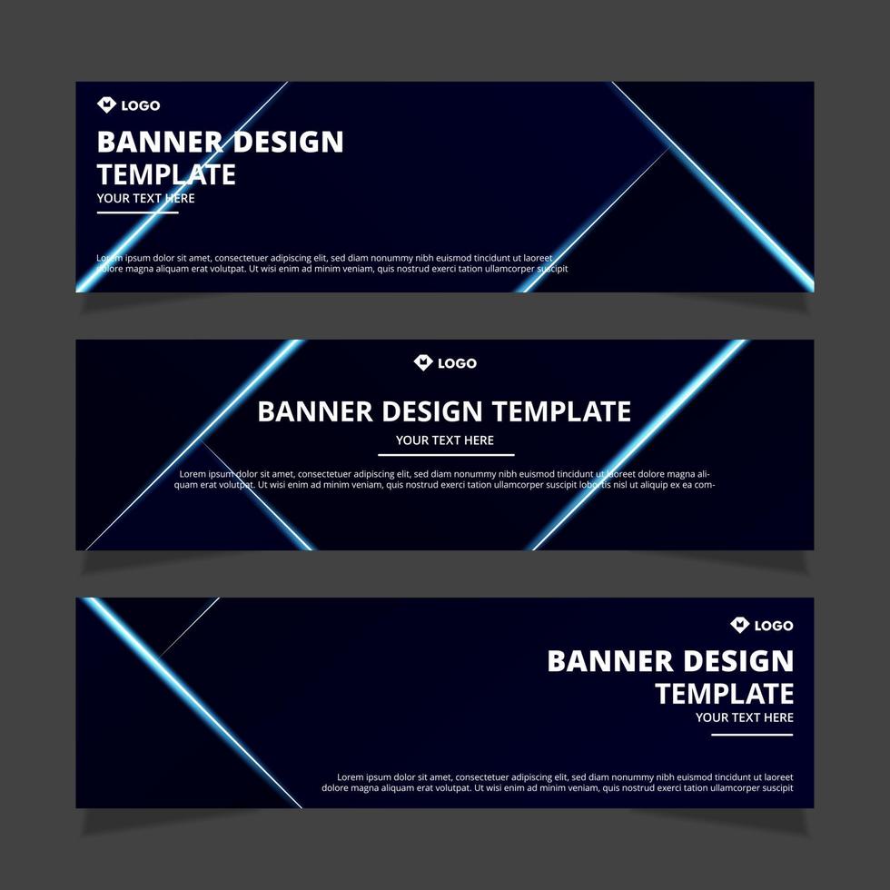 Set of modern abstract vector banners design. Template ready for use in web or print design.