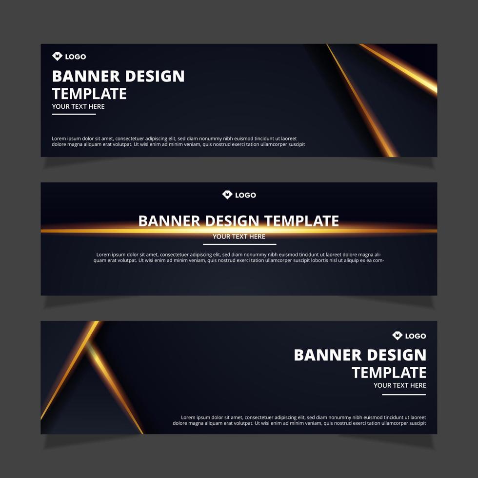 Set of modern abstract vector banners design. Template ready for use in web or print design.