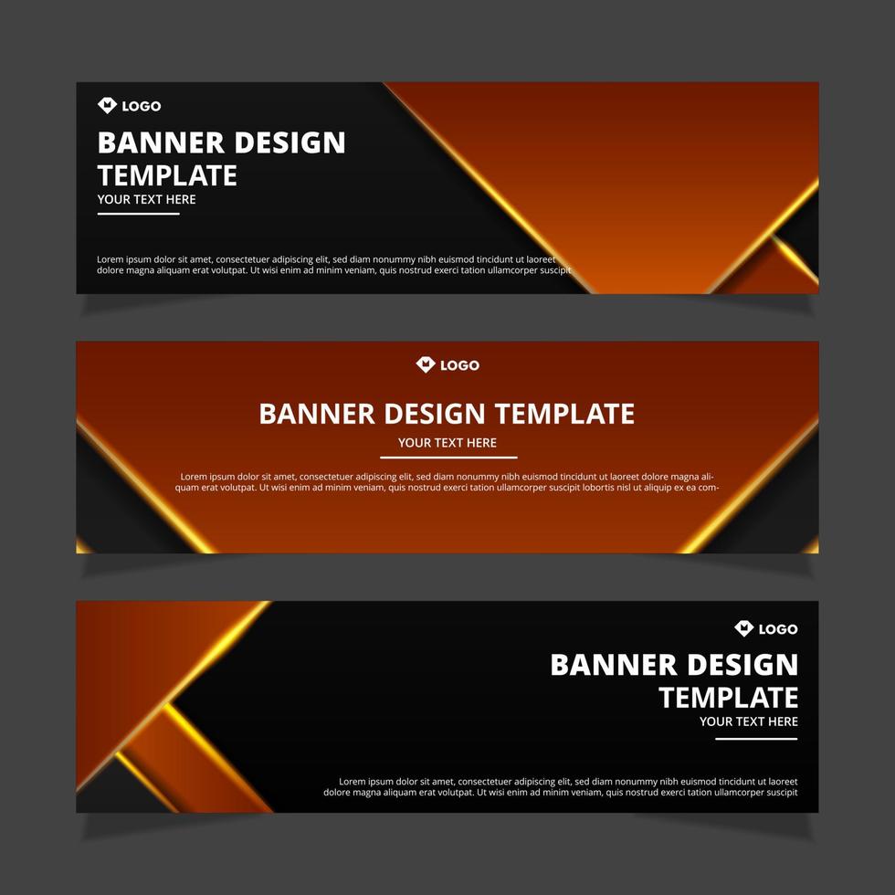 abstract banner design template vector