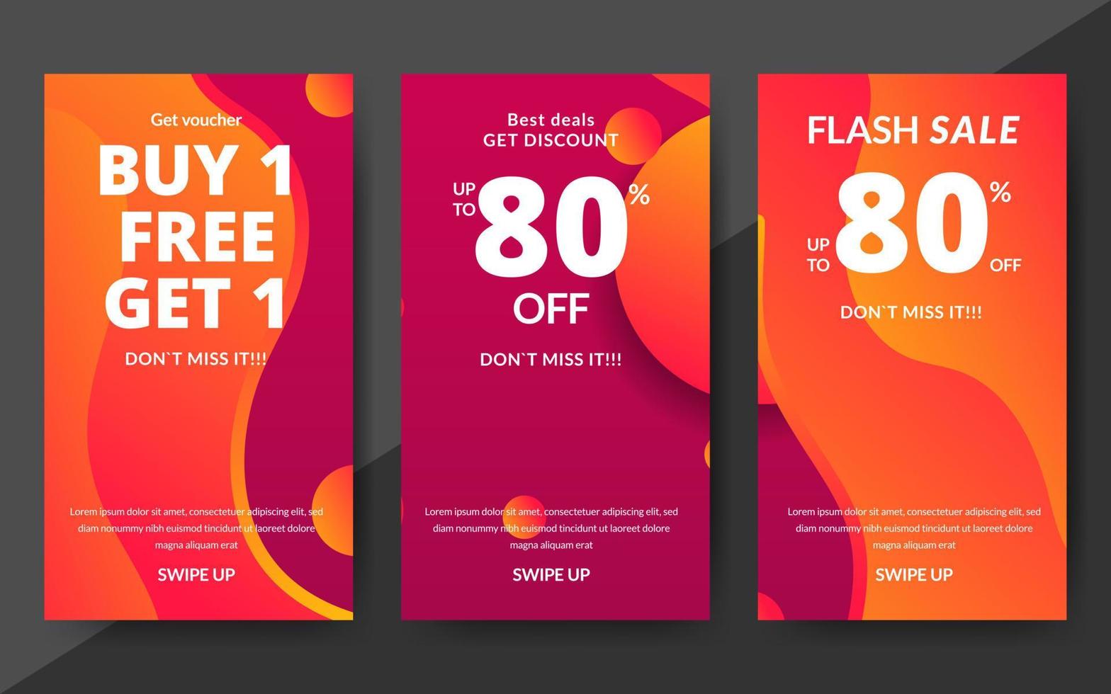 Flash sale discount banner template promotion, end of season special offer banner, template design for media promotions and social media promo, vector illustration.