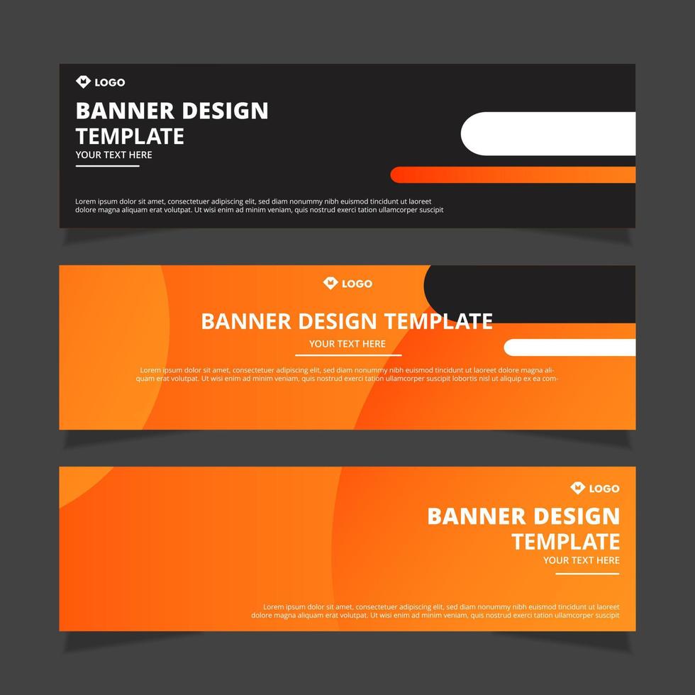 Set of modern abstract vector banners design. Template ready for use in web or print design.