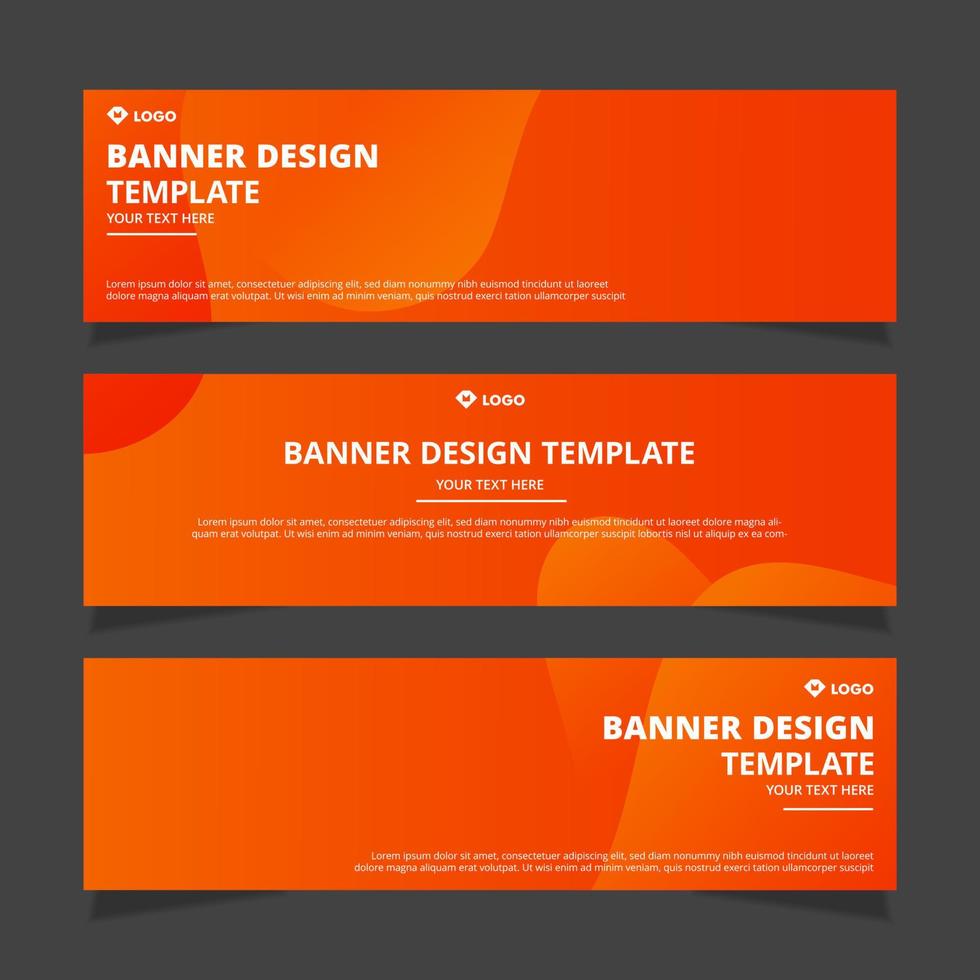 Set of modern abstract vector banners design. Template ready for use in web or print design.