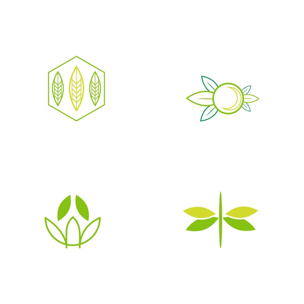 flat emblem logo design for Agriculture with the concept of green leaves vector. Green nature logo used for agricultural systems, farmers, and plantation products. logo template. vector