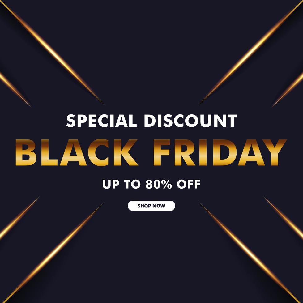 Black friday special discount banner design vector