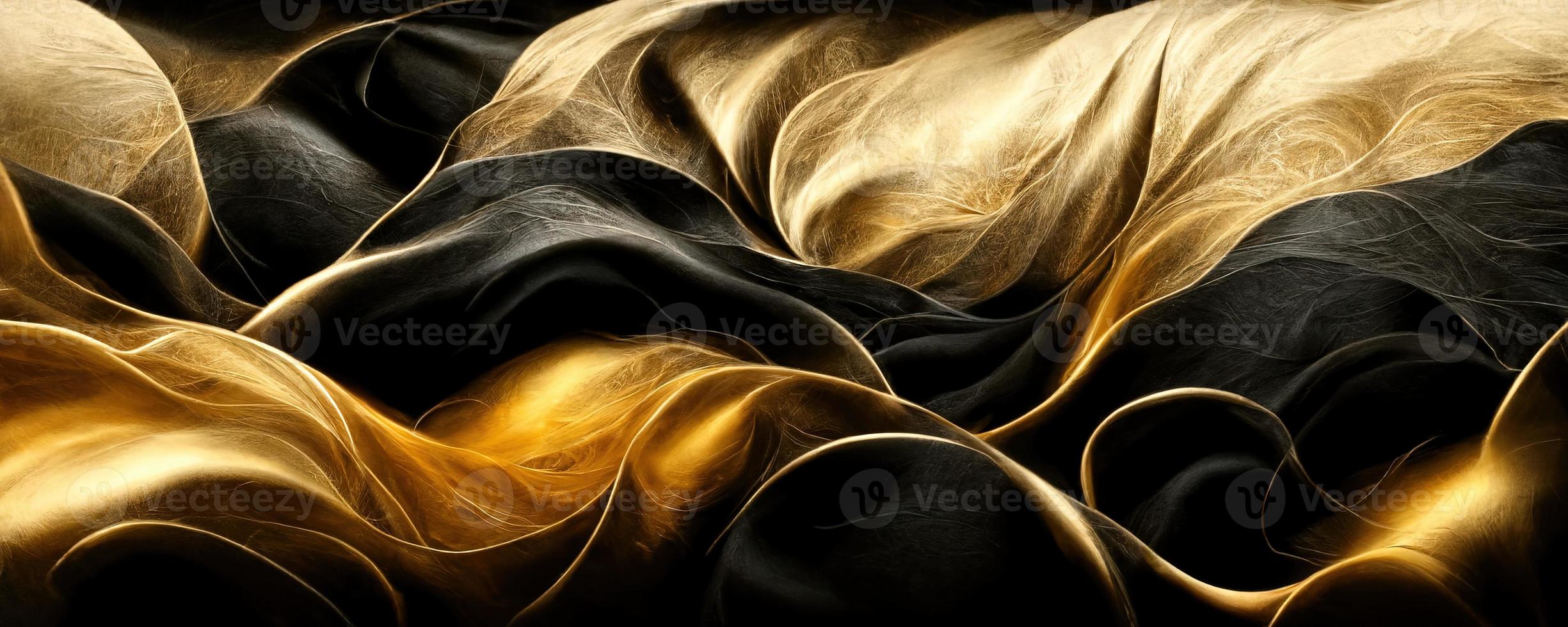 Golden with black abstract background. Metal wallpaper illustration photo