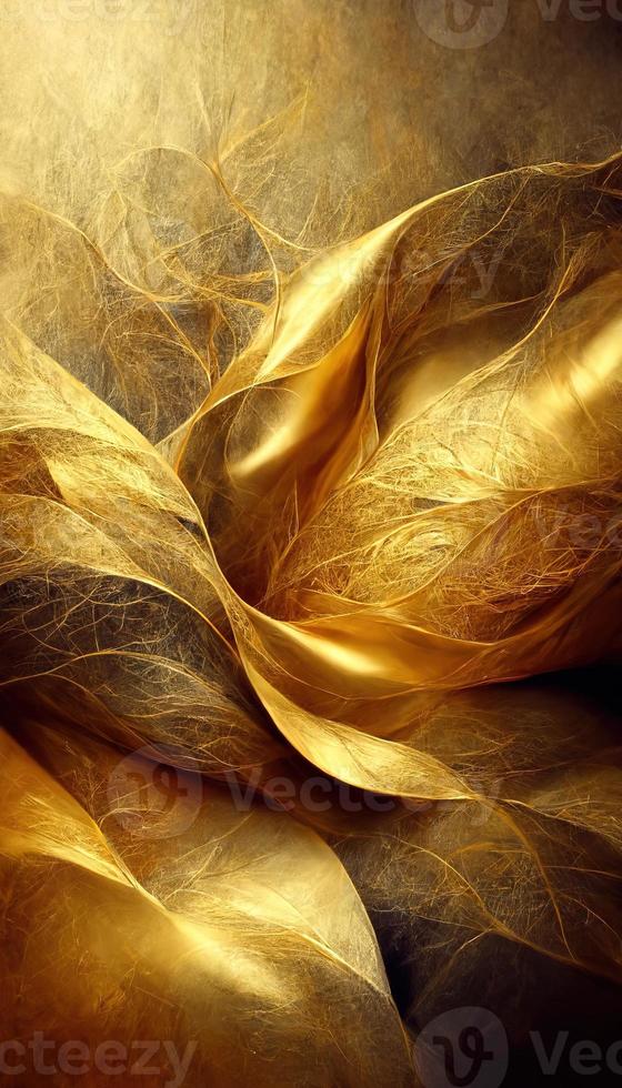 Golden abstract background. Metal wallpaper illustration photo