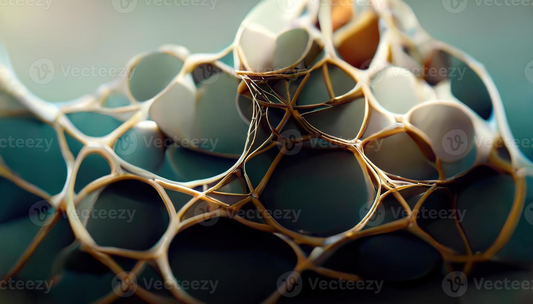 abstract shapes with wave, dots and lines illustration photo