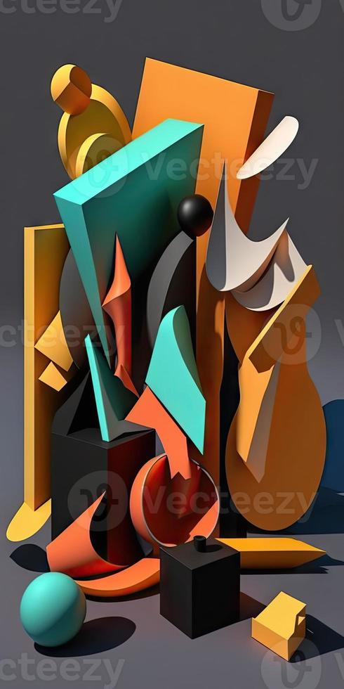 abstract objects illustration design art. photo