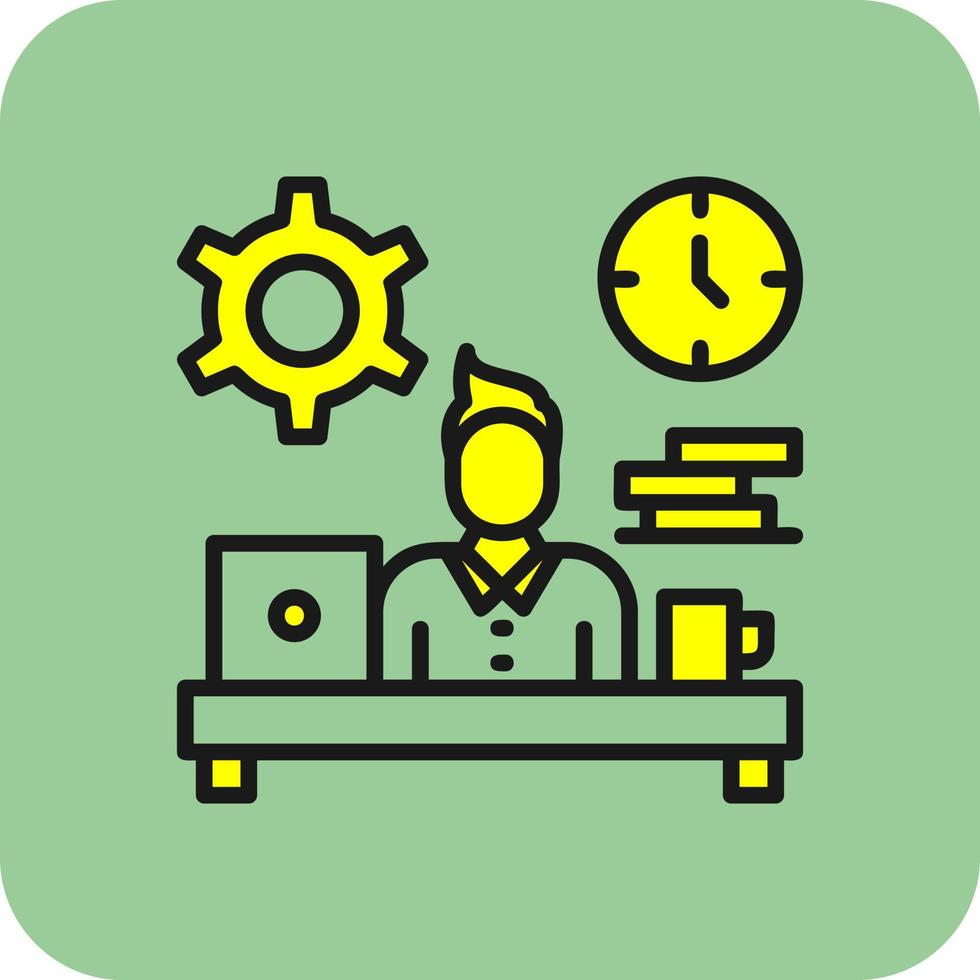 Workaholic Vector Icon Design