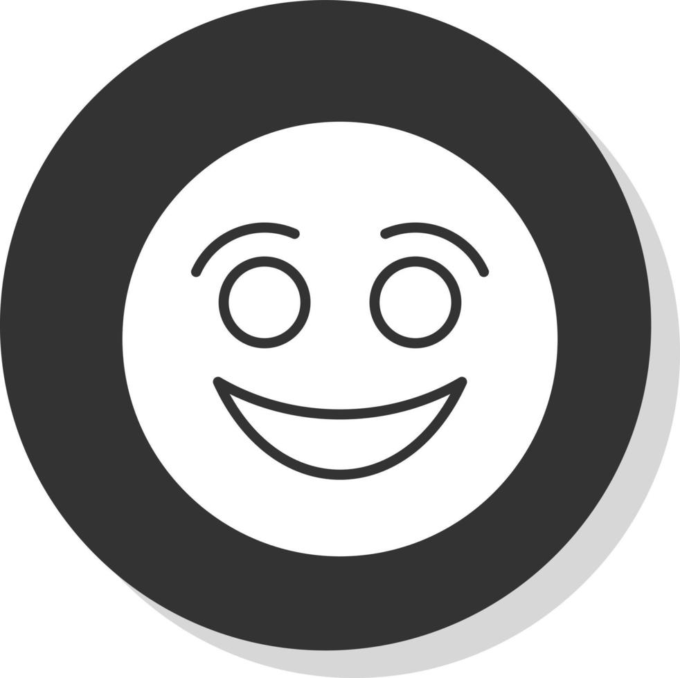 Smiling Face Vector Icon Design