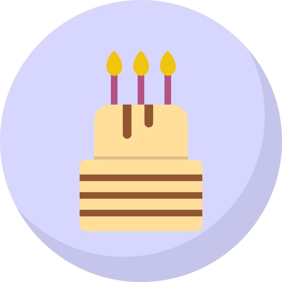 diseño de icono de vector de pastel de cumpleaños