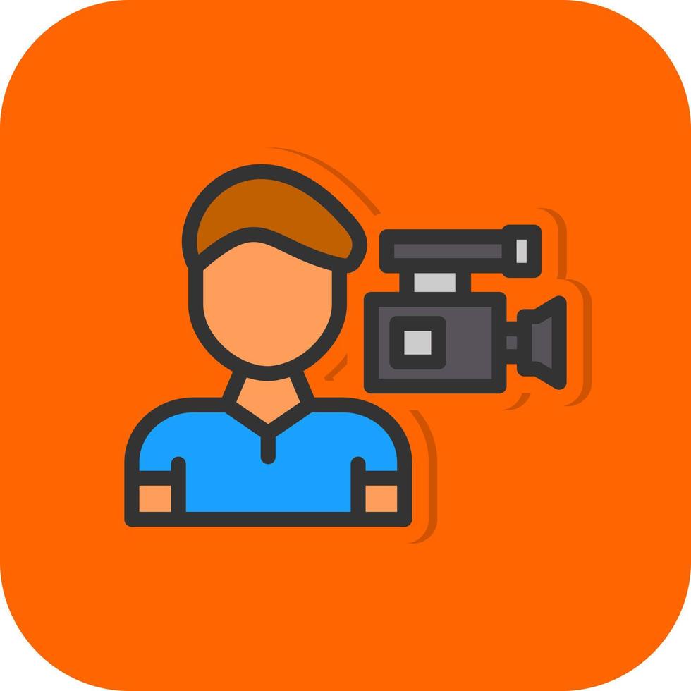 Camera Man Vector Icon Design