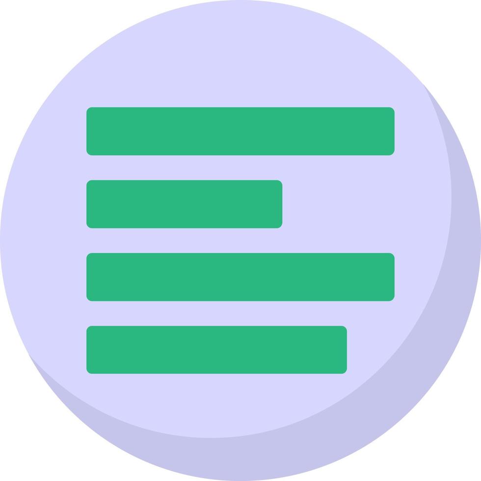 Align Right Vector Icon Design