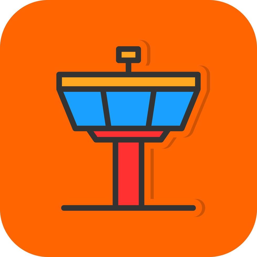 Control Tower Vector Icon Design