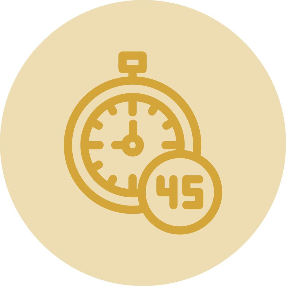 45 Minutes Vector Icon Design