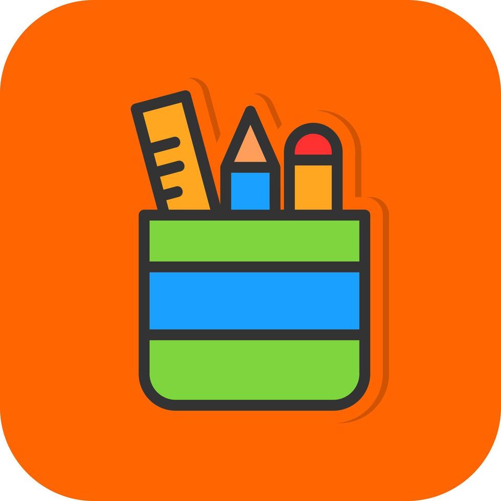 Pencil Case Vector Icon Design