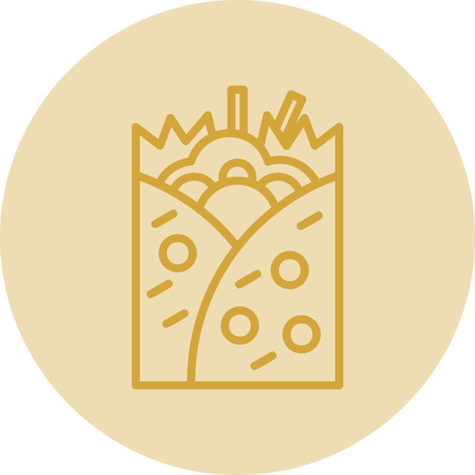 diseño de icono de vector de burrito