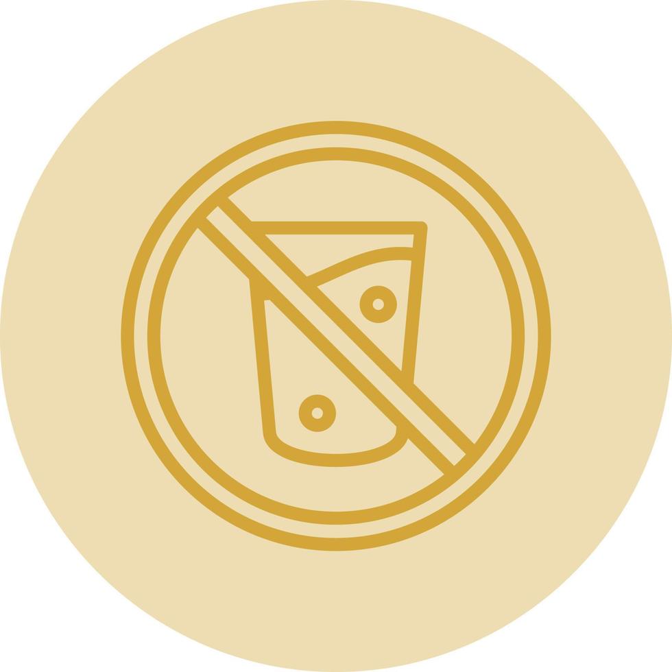 No Drink Vector Icon Design