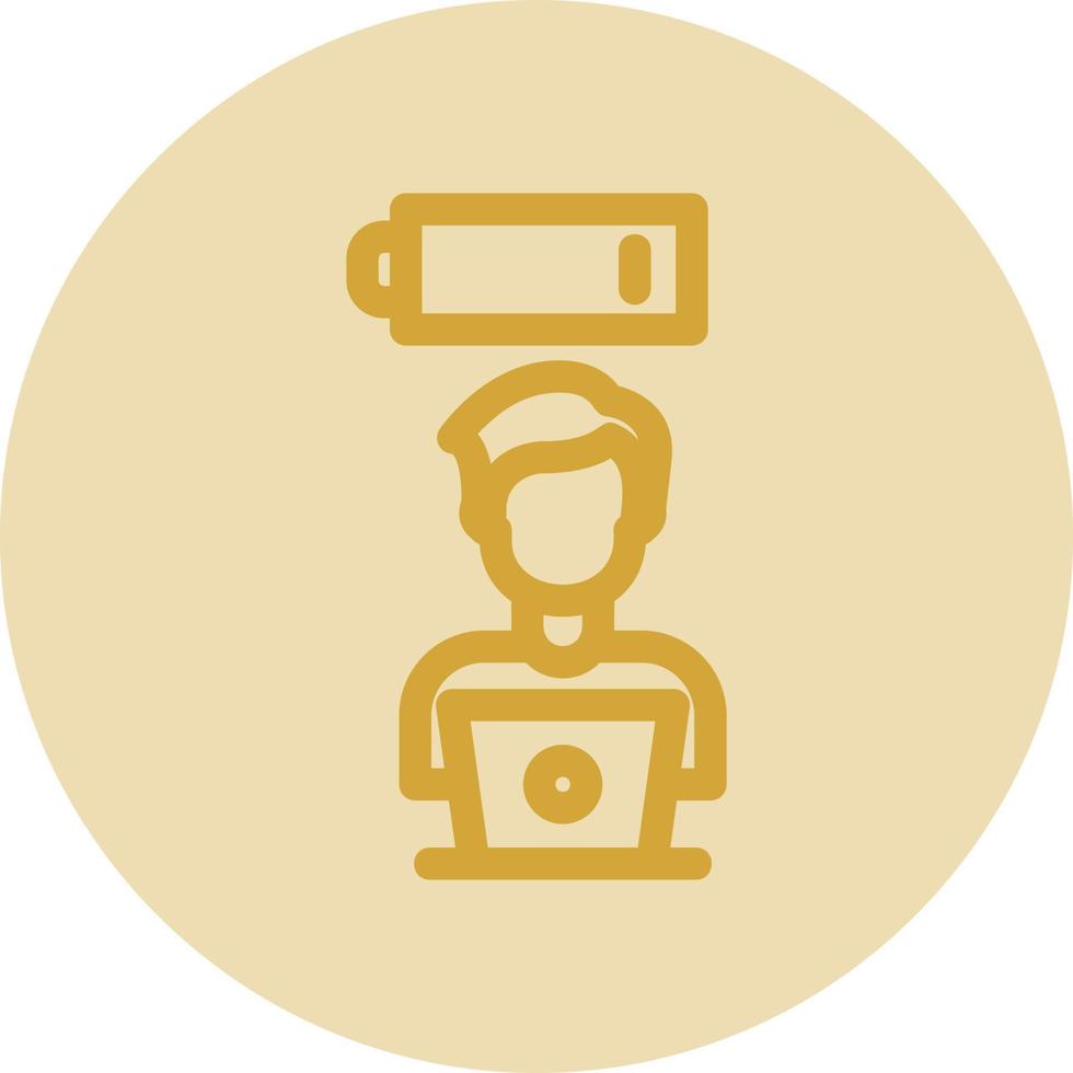 Sleepy Worker Vector Icon Design