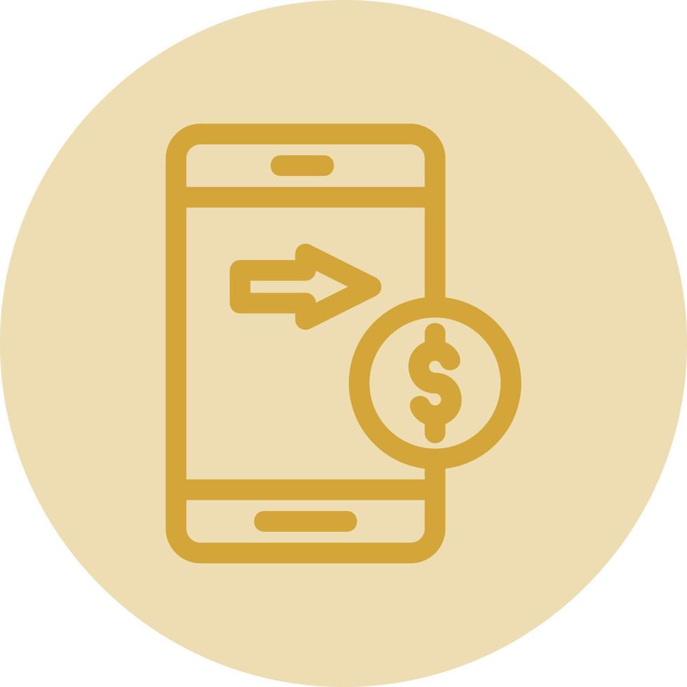Send Money Mobile Vector Icon Design