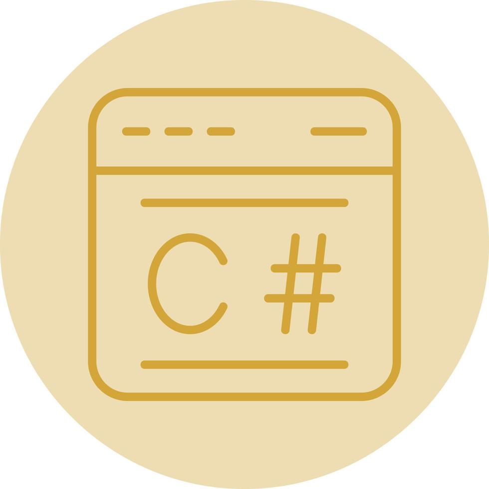 C Sharp Vector Icon Design