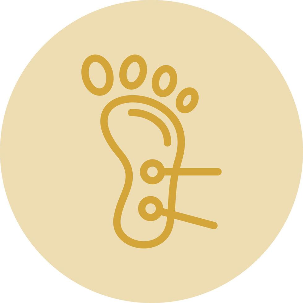 Foot Acupuncture Vector Icon Design