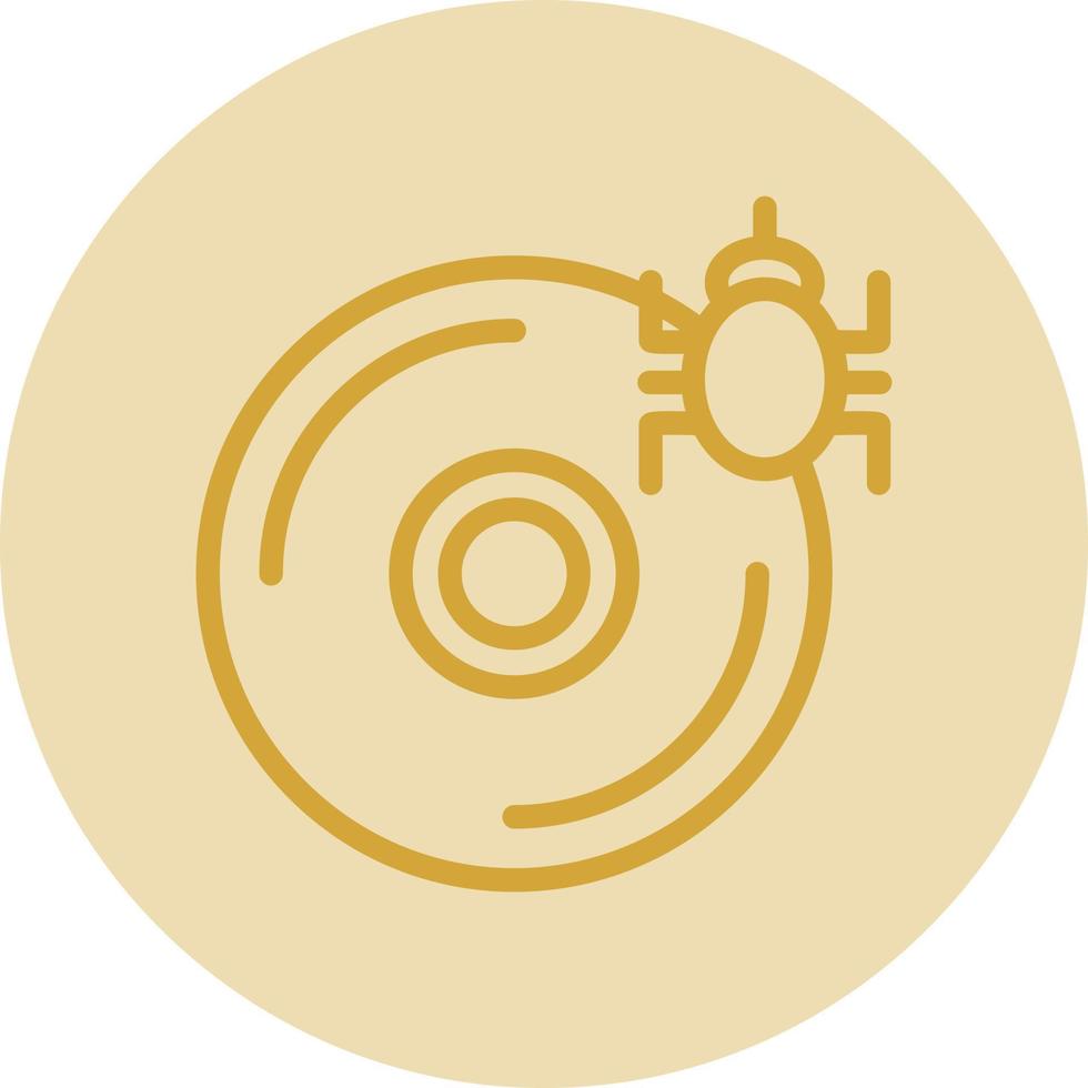 CD Virus Vector Icon Design