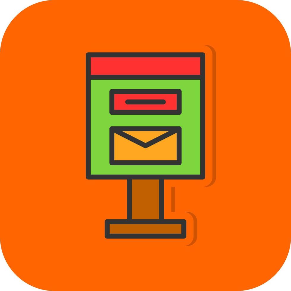 Postbox Vector Icon Design