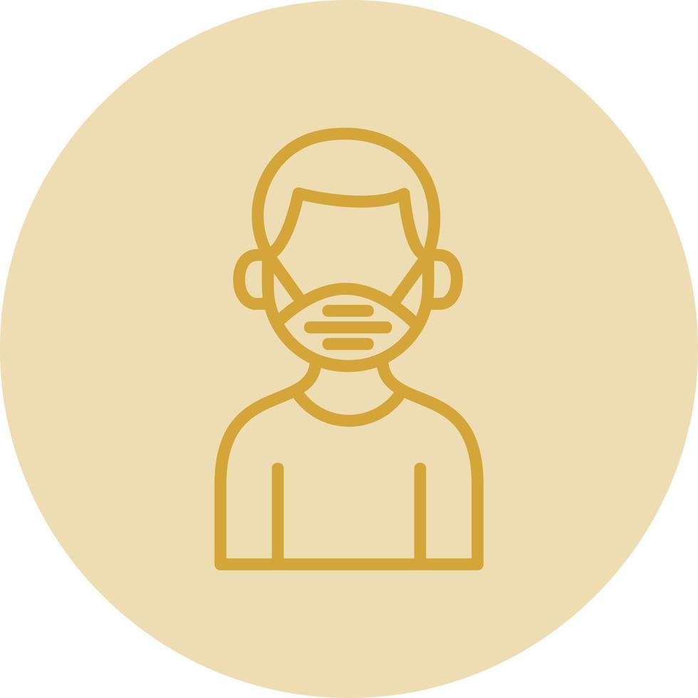 Man Wearing Mask Vector Icon Design