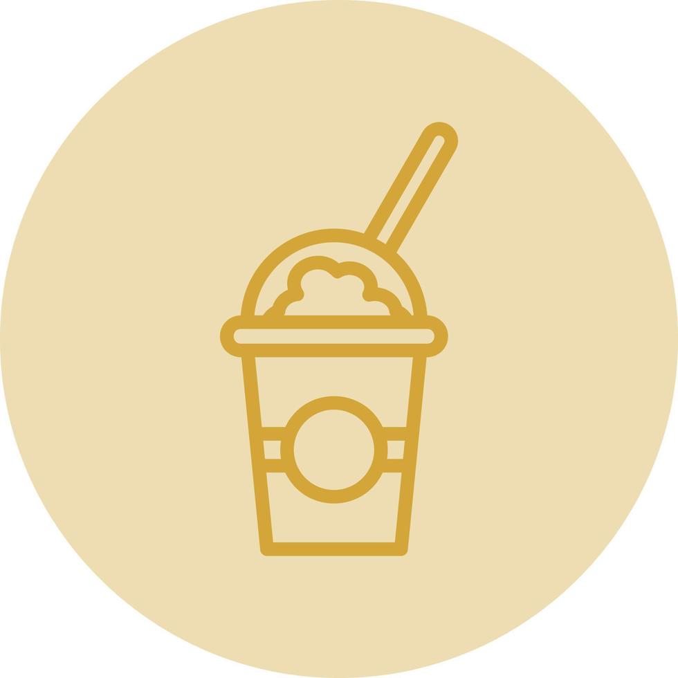 Milkshake Vector Icon Design