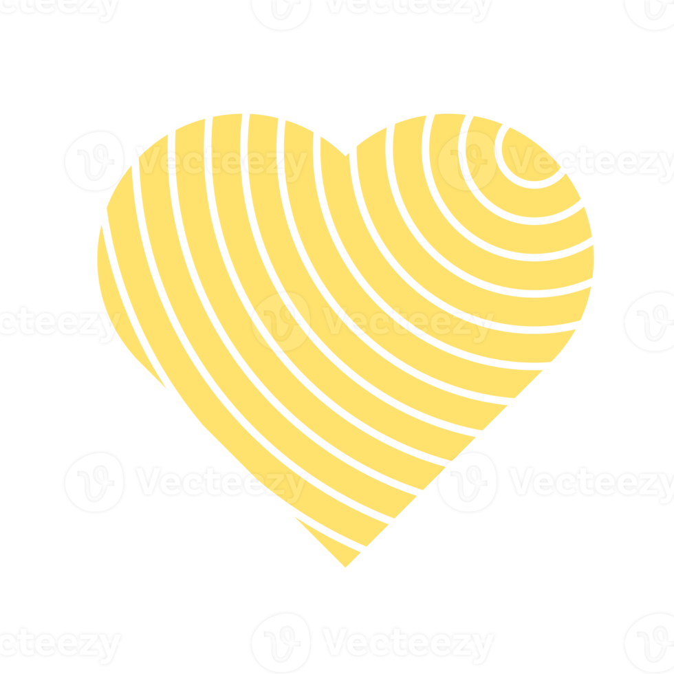 Illustration of the yellow heart icon png