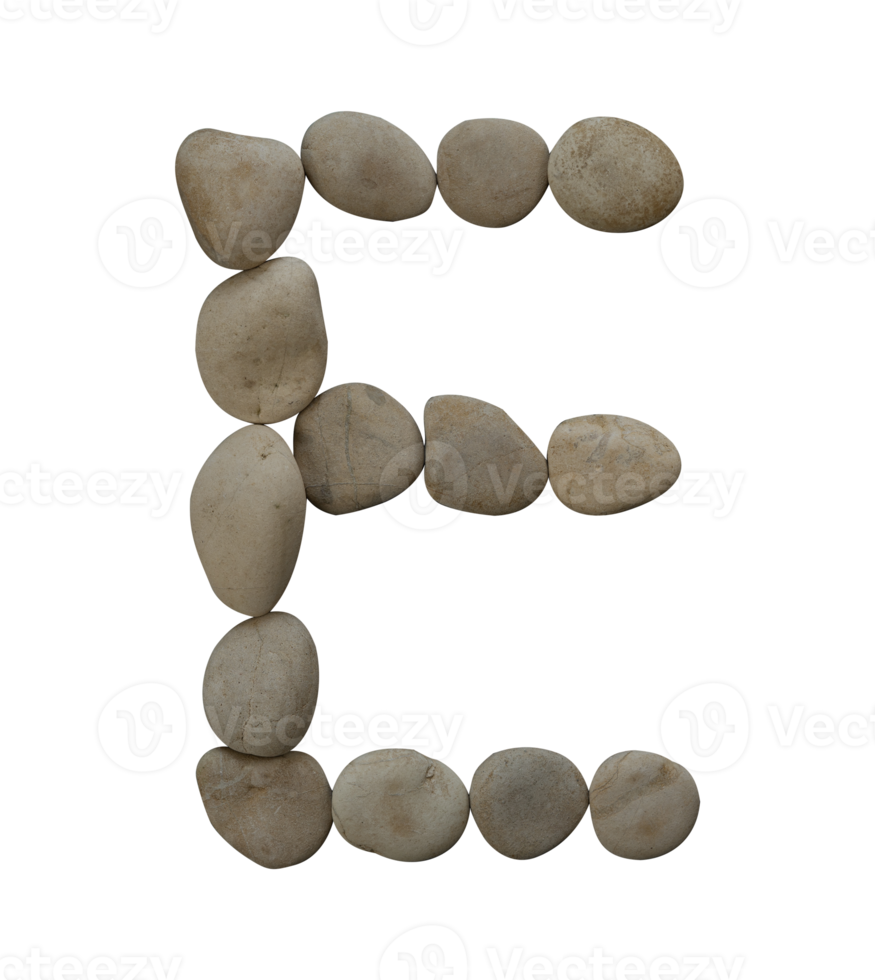 lettre e dans pierre isolé png