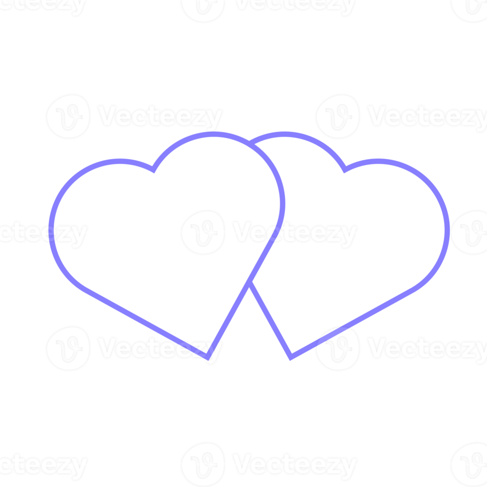 double heart element png