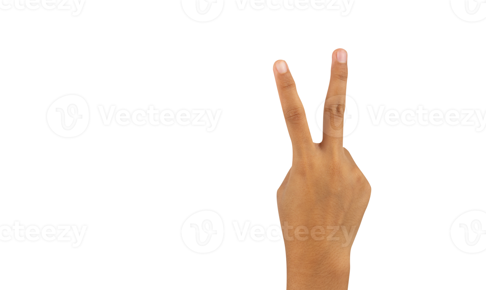 hand showing peace or victory sign isolated png
