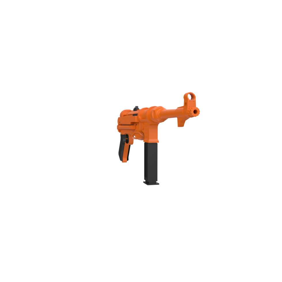 MP40 weapon isolated on transparent png