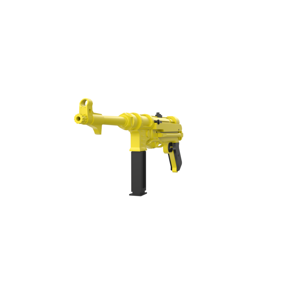 mp40 vapen isolerat på transparent png