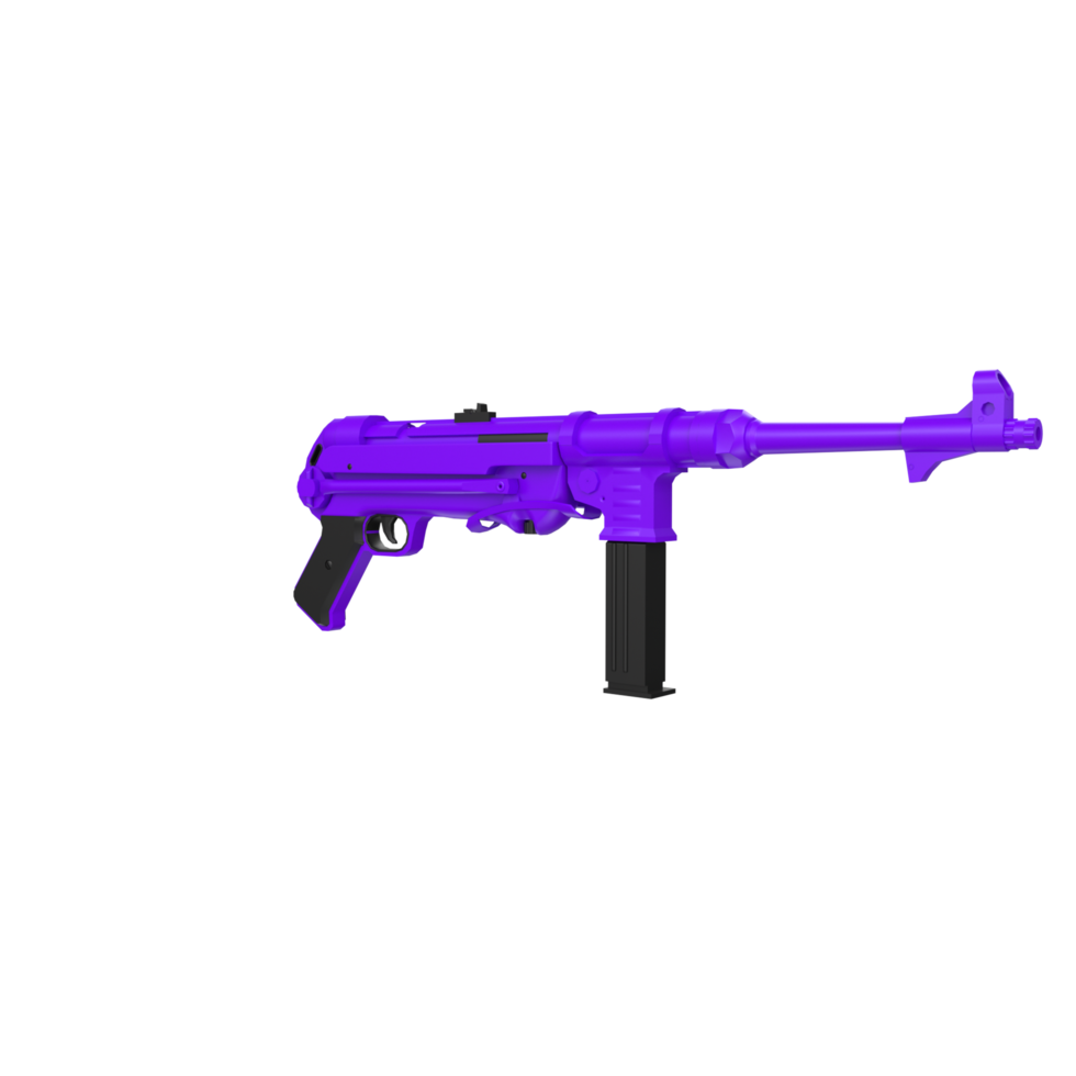 mp40 arma aislado en transparente png