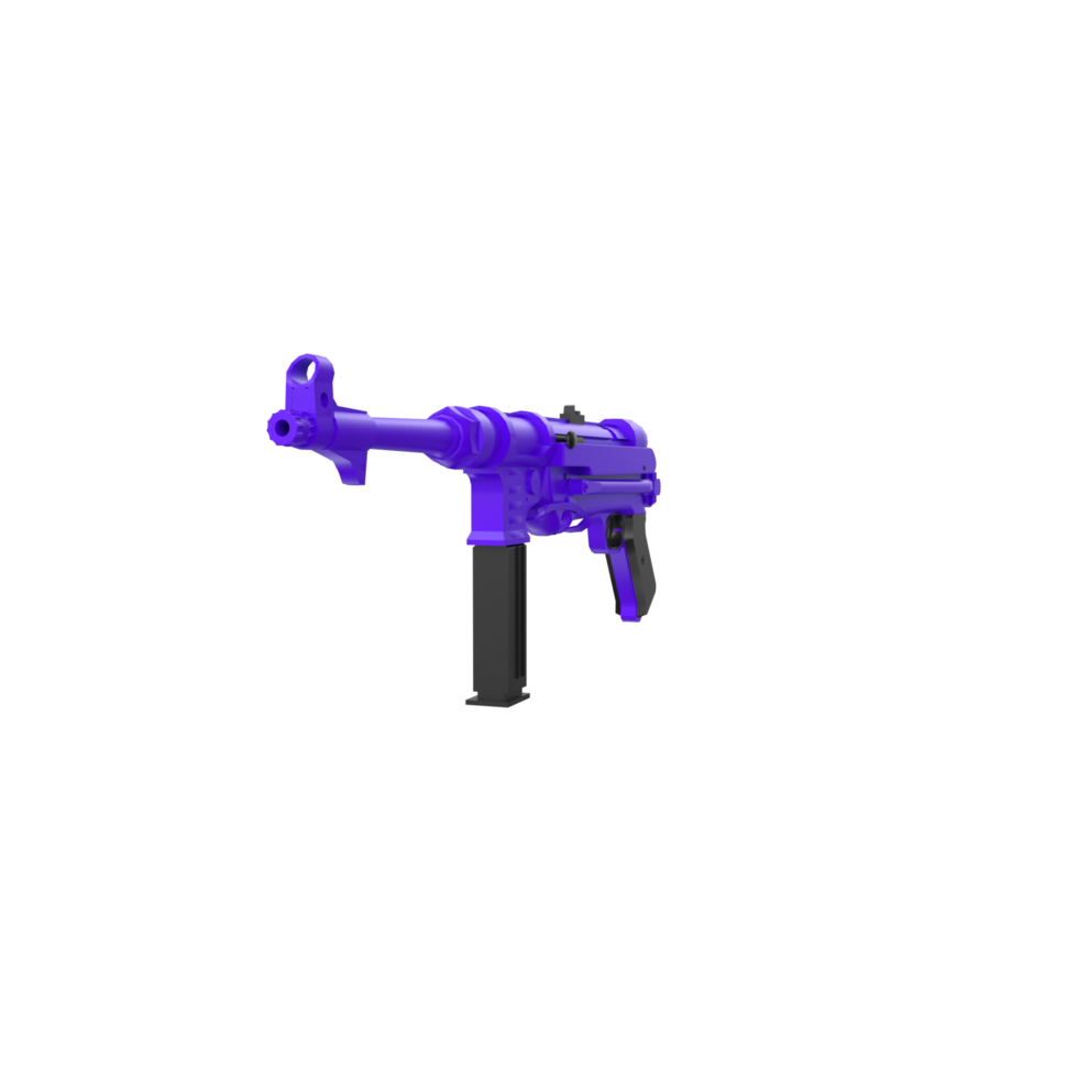 mp40 vapen isolerat på transparent png