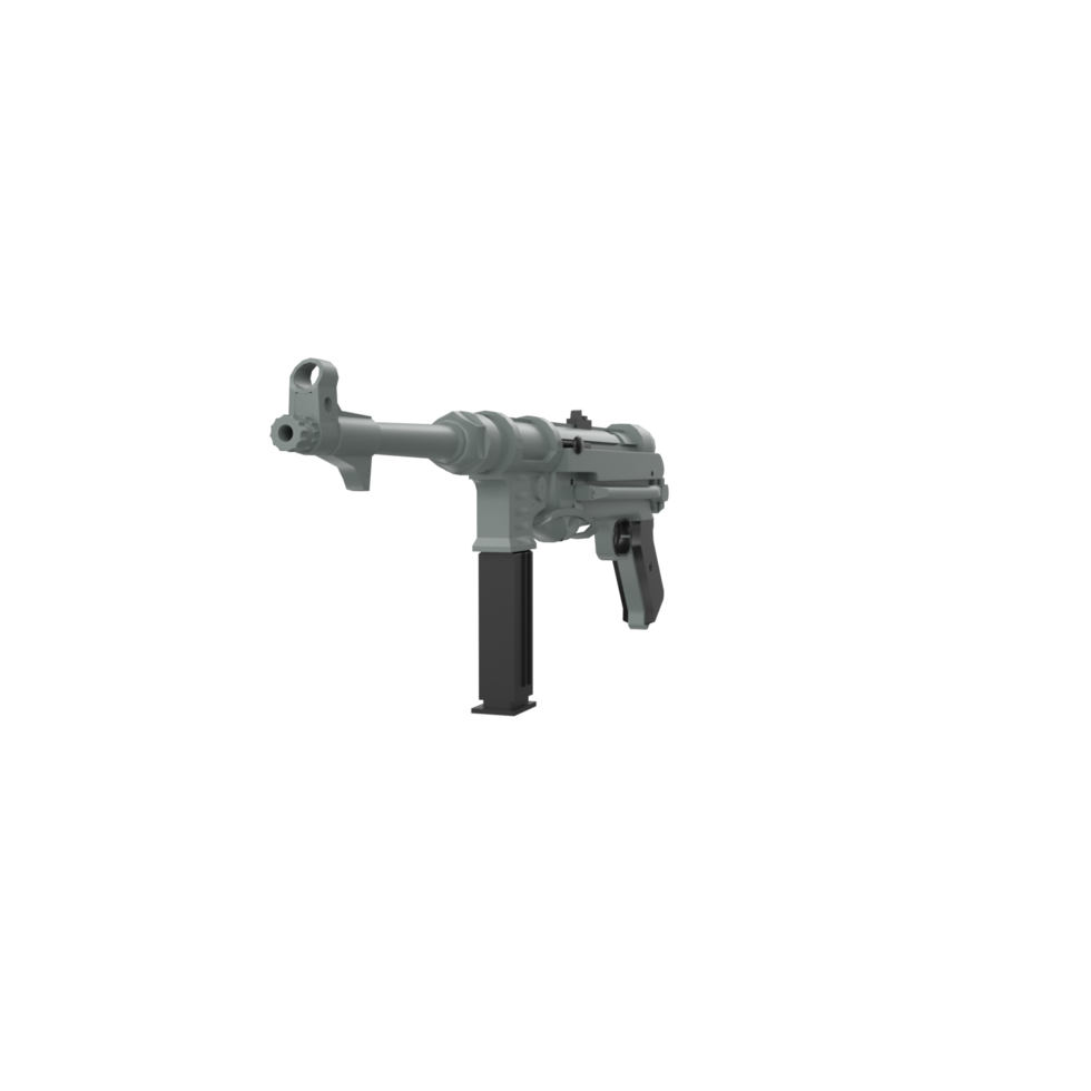 mp40 vapen isolerat på transparent png