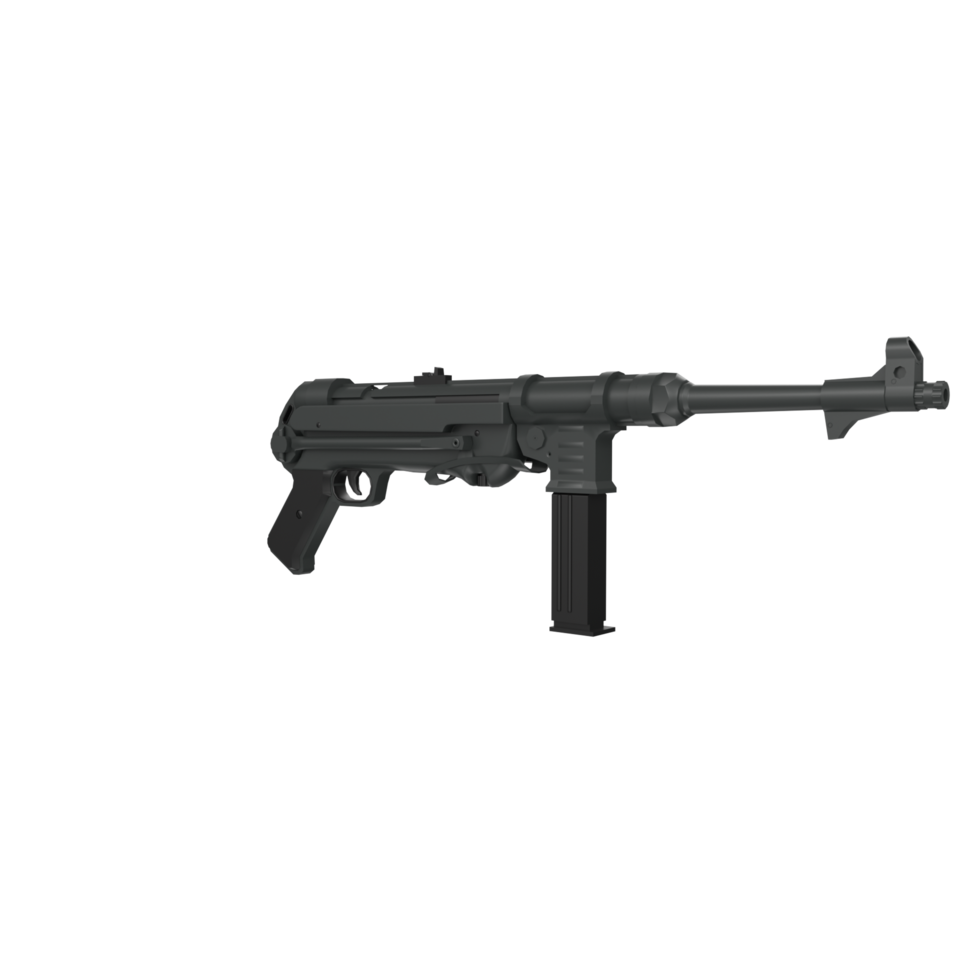 mp40 vapen isolerat på transparent png