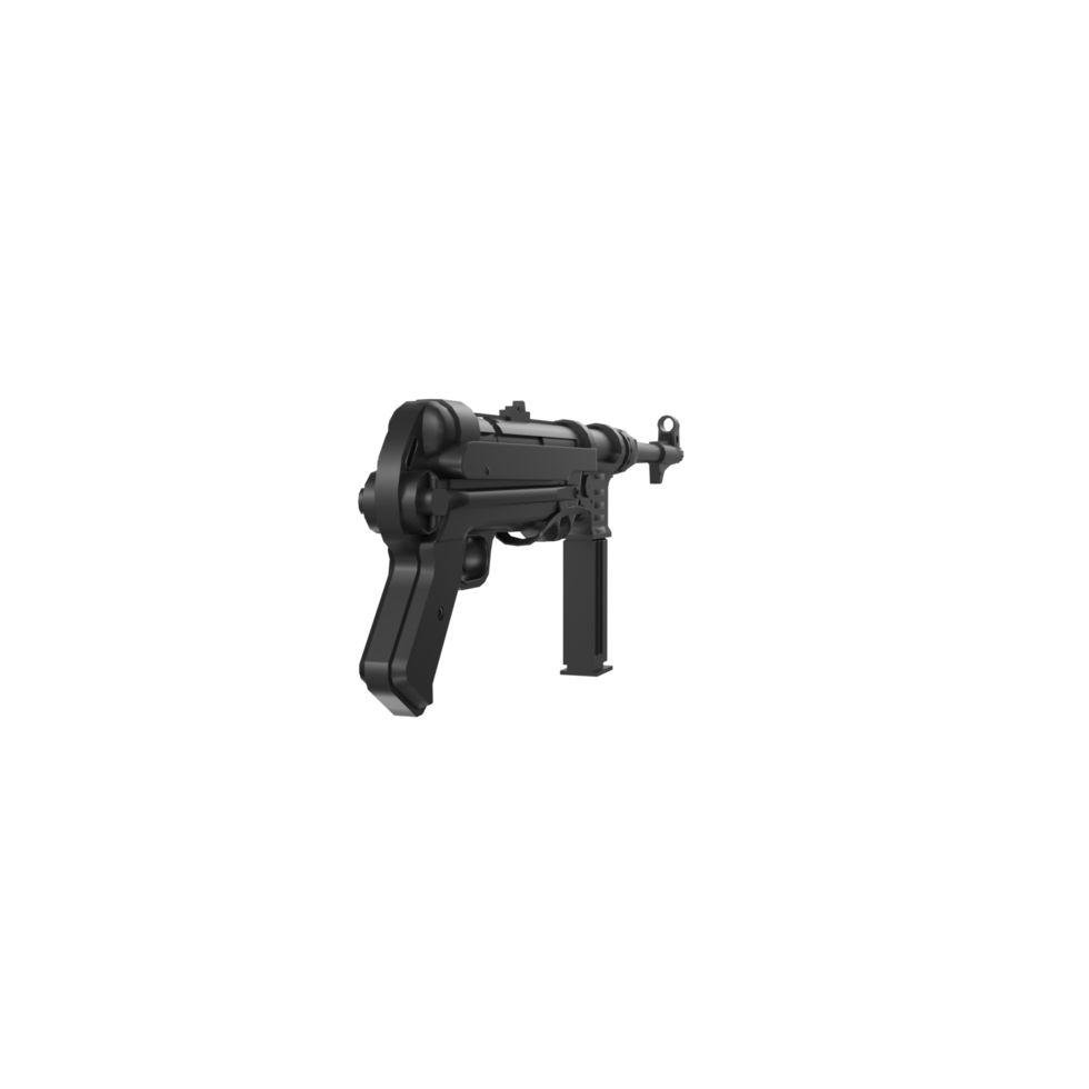 mp40 arma aislado en transparente png