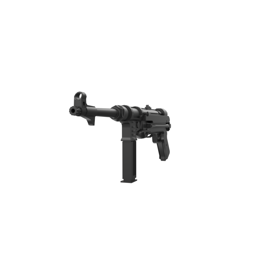 MP40 weapon isolated on transparent png