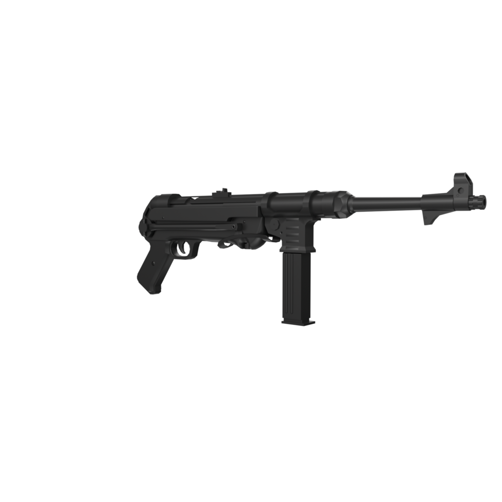 mp40 arma isolado em transparente png