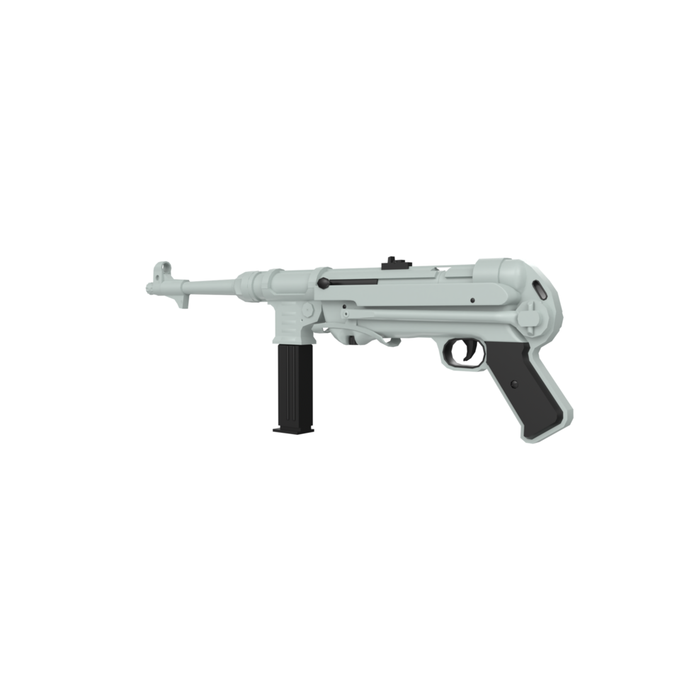 mp40 vapen isolerat på transparent png