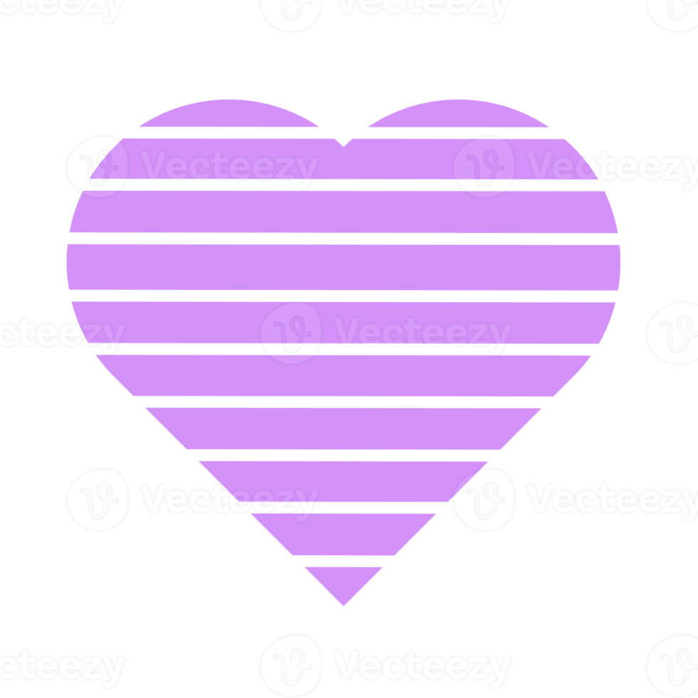 Illustration of a purple heart icon png